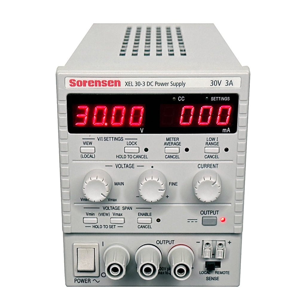 Ametek / Sorensen XEL 30-3 Programmable DC Power Supply, 0 to 30 Vdc, 0 to 3 A