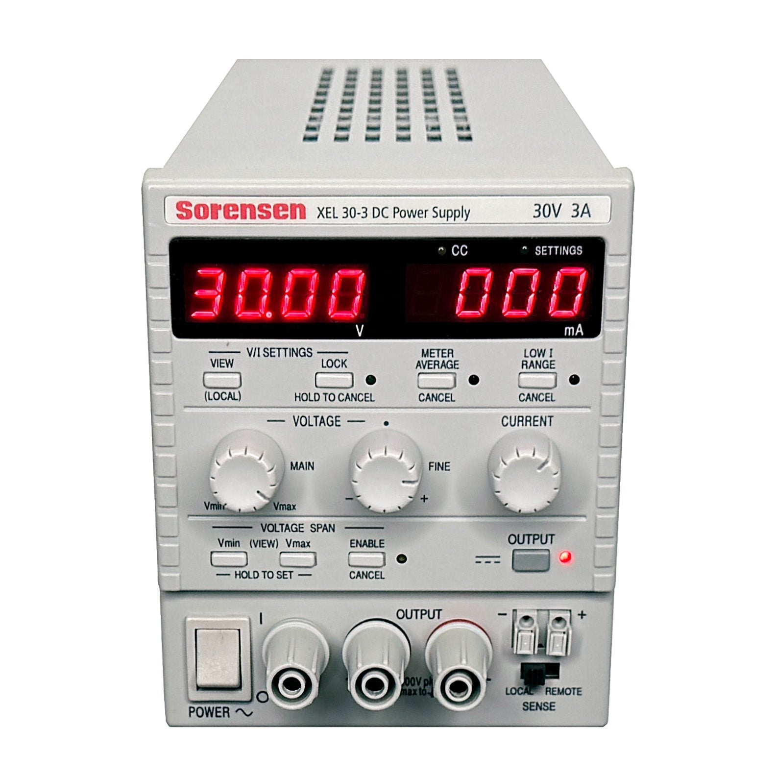 Ametek / Sorensen XEL 30-3 Programmable DC Power Supply, 0 to 30 Vdc, 0 to 3 A