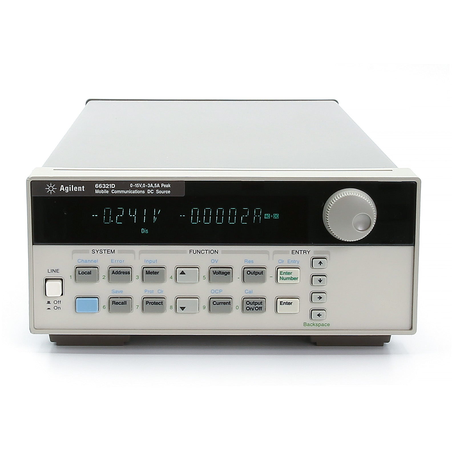 Keysight / Agilent 66321D Mobile Communications DC Source 0-15Vdc, 0-3A w/Battery Emulation, DVM