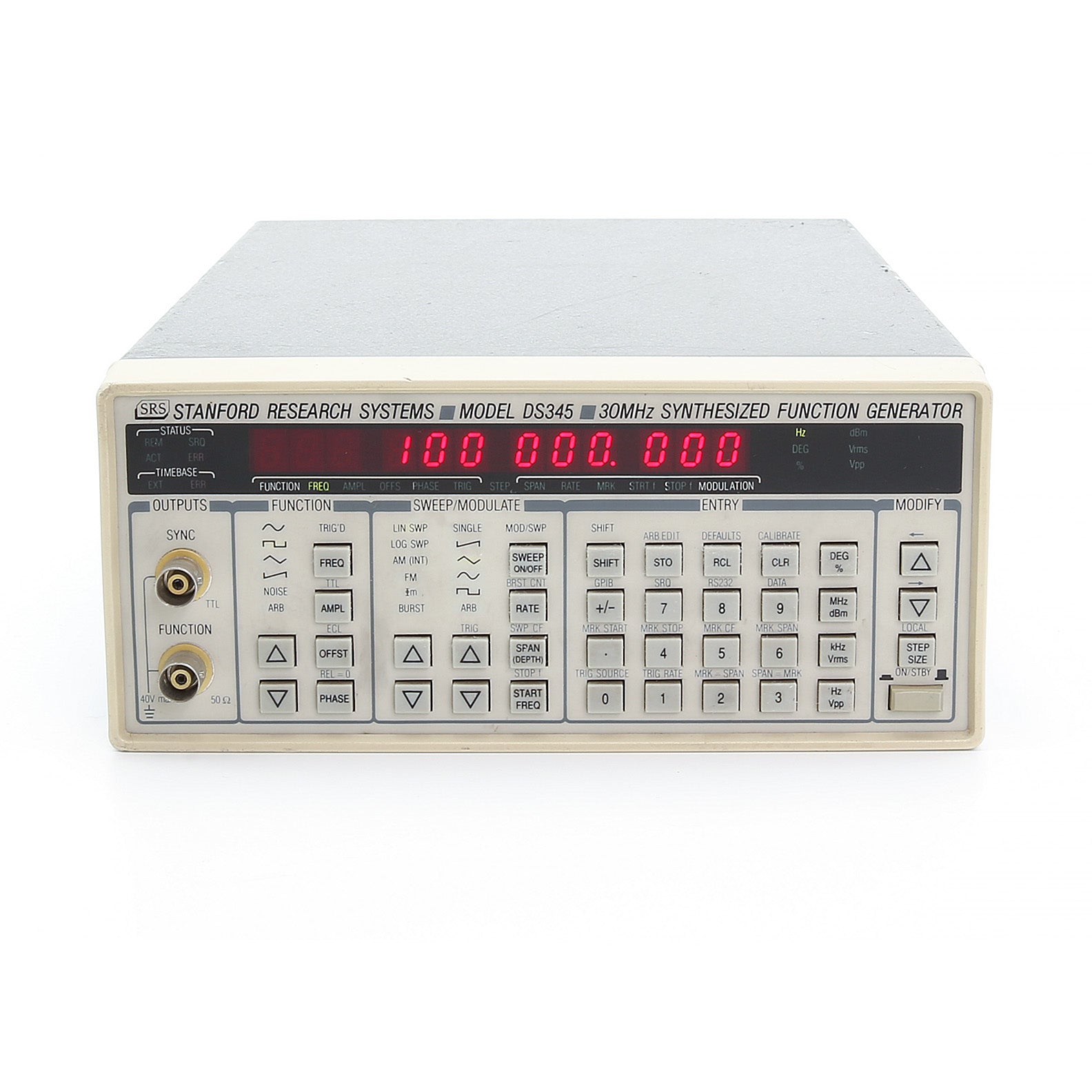 Stanford Research DS345 Synthesized Function Generator, 1 µHz to 30.2 MHz
